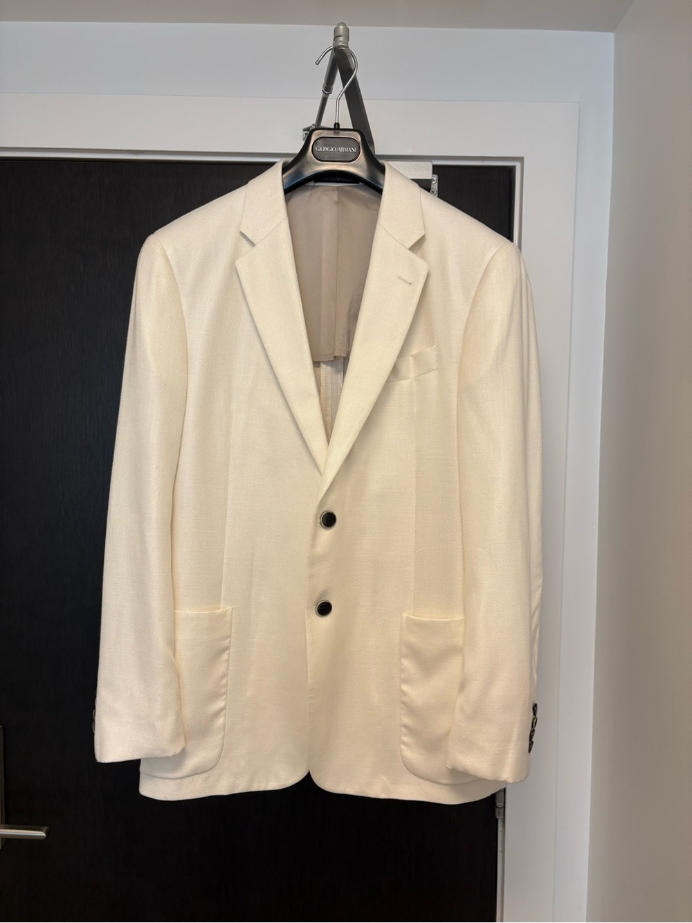 Emporio Armani Cream Two-Button Blazer